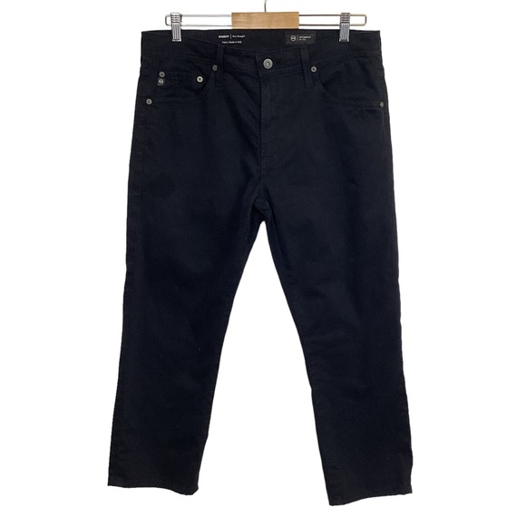 AG Adriano Goldschmied Tellis Jeans Mens Black Cropped Inseam 25” - Picture 9 of 9